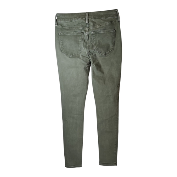 Old Navy Rockstar Super Skinny Mid-Rise Jeans Olive Green Size 4 - Picture 7 of 11